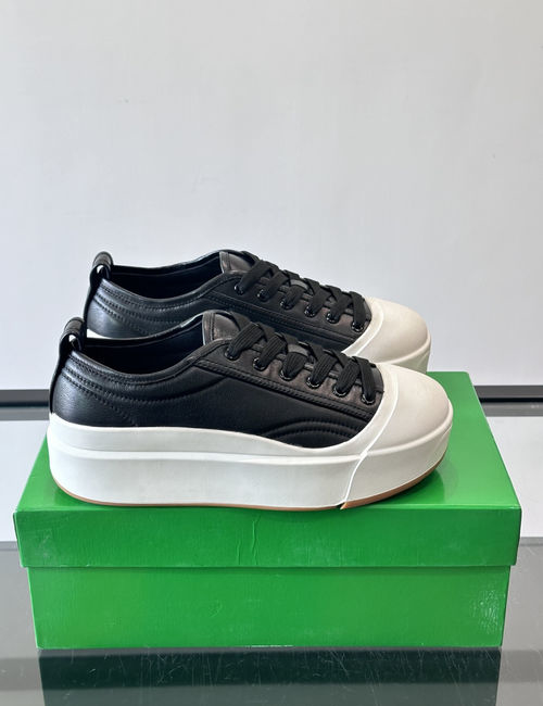 Bottega Veneta BV Vulcan Chunky Canvas Leather Sneakers