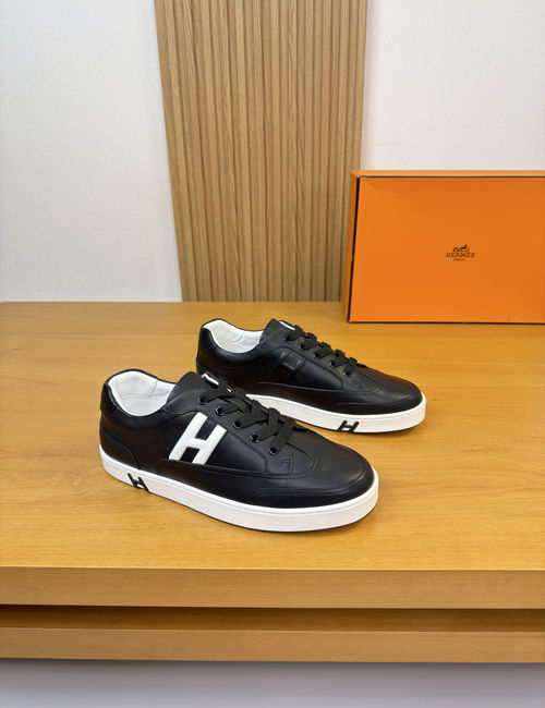 Hermes Nappa Leather Casual Skate Shoes