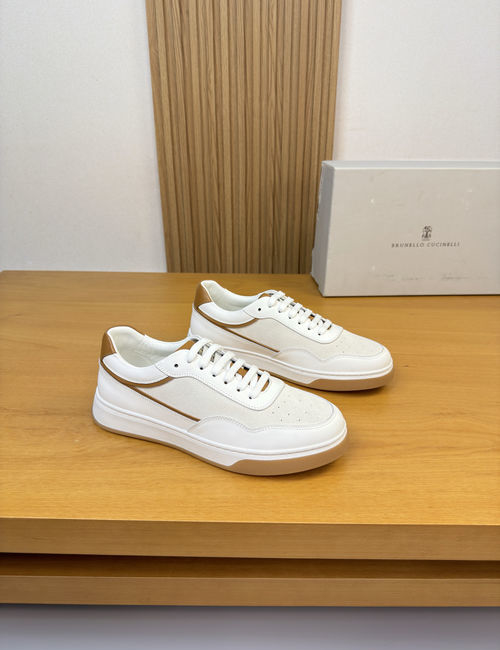 Brunello Cucinelli BC Casual Leather Sneakers With Comfort Sole