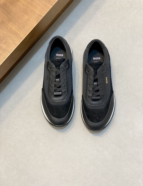 Hugo Boss Suede Mesh Low-top Sneakers
