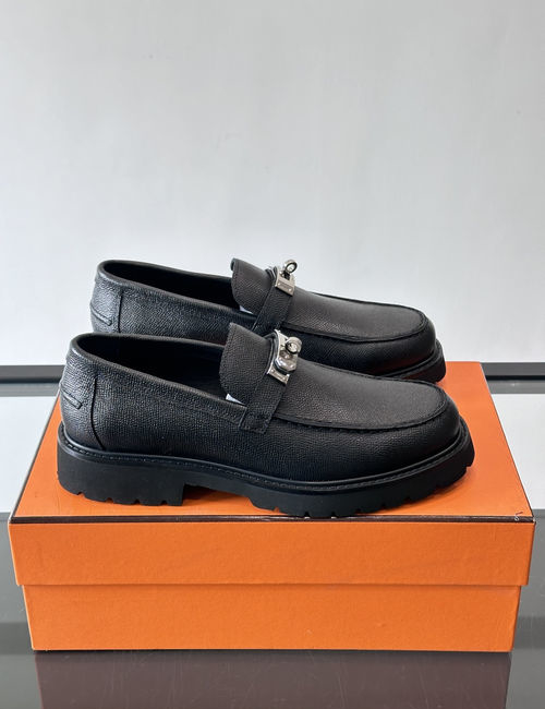 Hermes Icone Loafers With Kelly Metal Buckle