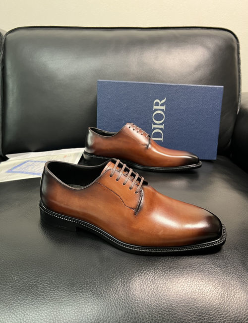 Christian Dior CD Premium Leather Dress Shoes Comfortable Sole
