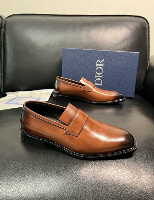 Christian Dior CD Premium Leather Dress Shoes Comfortable Sole