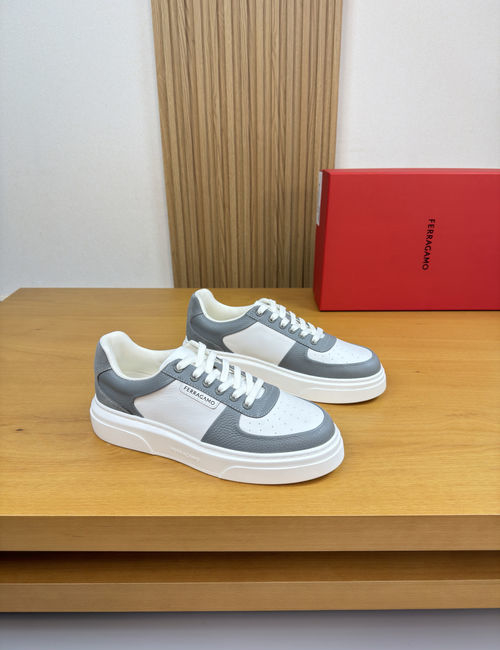 Ferragamo Premium Casual Leather Sneakers