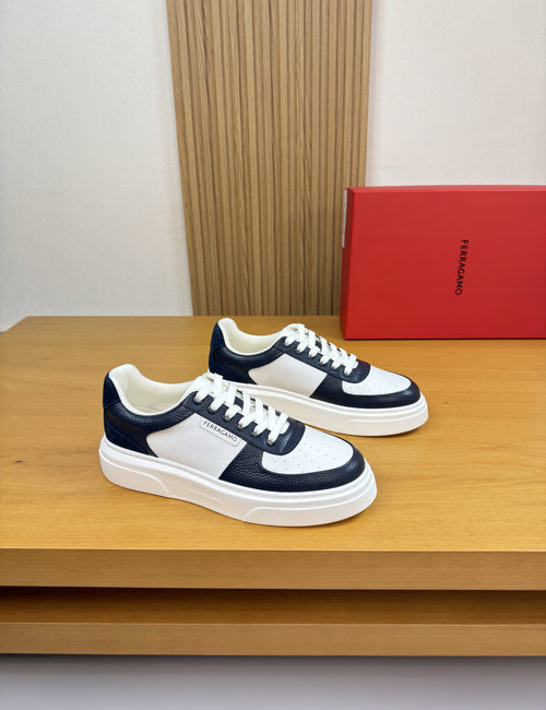 Ferragamo Premium Casual Leather Sneakers