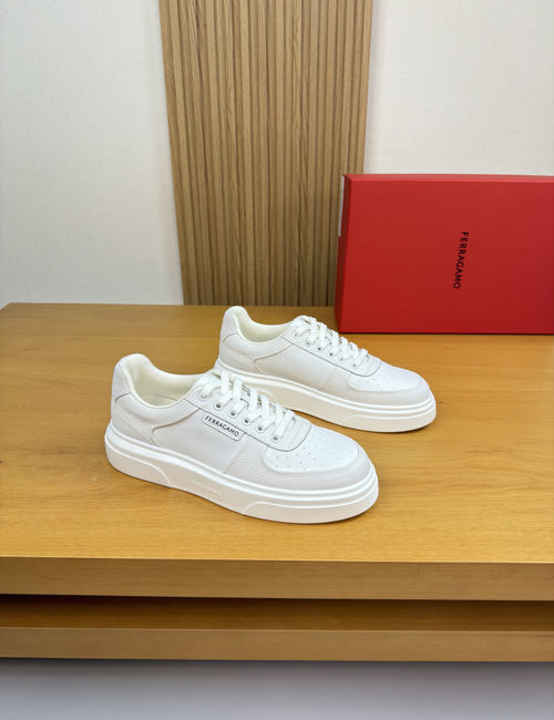 Ferragamo Premium Casual Leather Sneakers