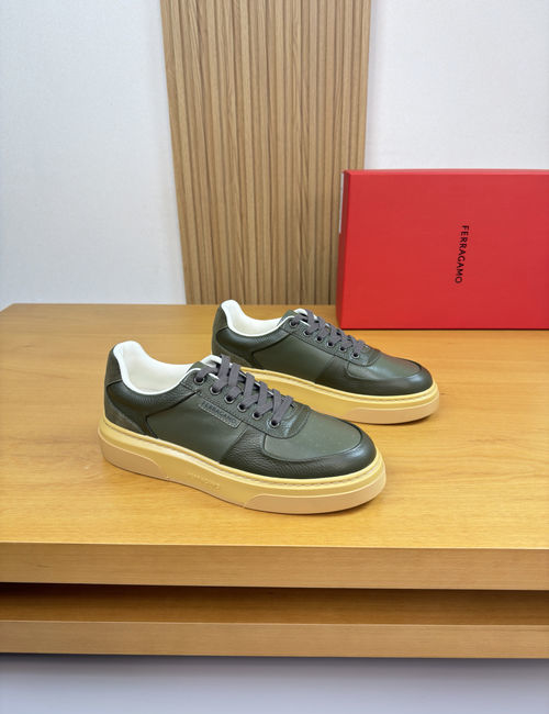 Ferragamo Premium Casual Leather Sneakers