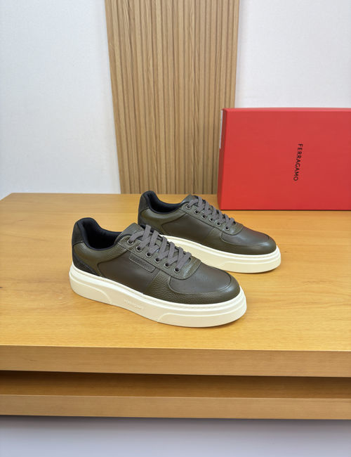 Ferragamo Premium Casual Leather Sneakers