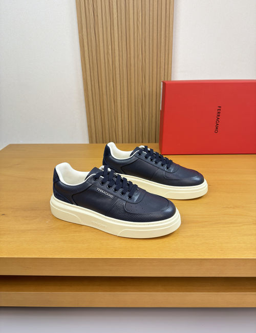 Ferragamo Premium Casual Leather Sneakers