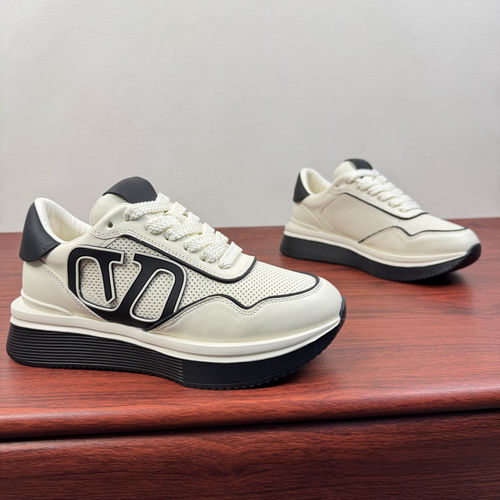 Valentino Leather Thick Sole Casual Sports Shoes
