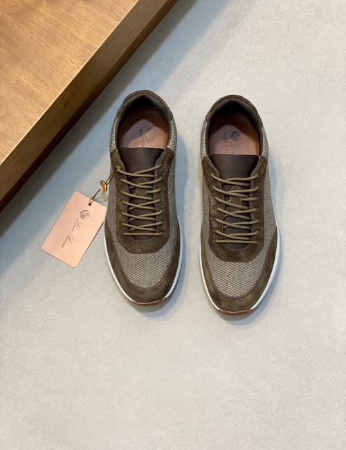 Loro Piana LP Modern Week End Walk Sneakers With Wool Upper