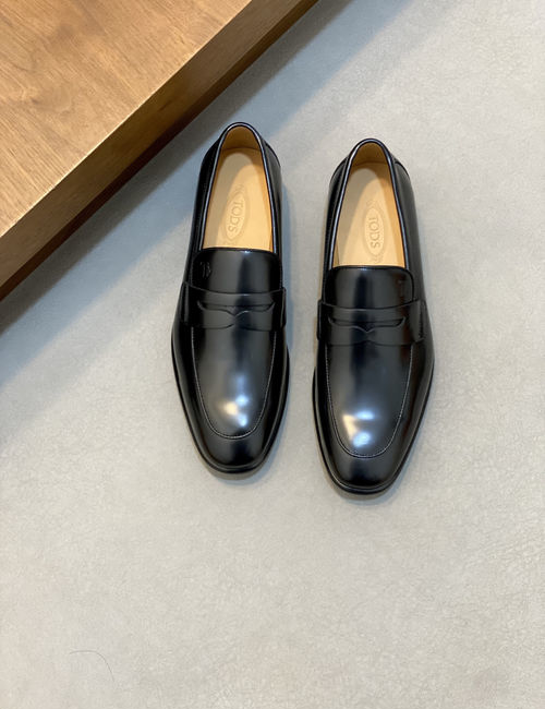 Tods Formal Leather Loafers Vibram Sole