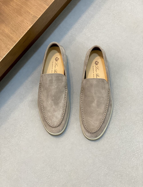 Loro Piana LP Suede Leather Slip-on Loafers