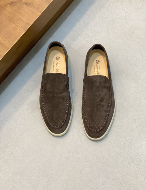 Loro Piana LP Suede Leather Slip-on Loafers