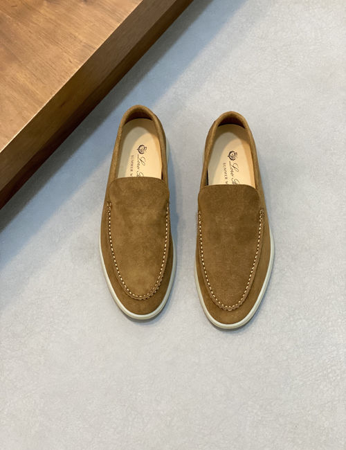 Loro Piana LP Suede Leather Slip-on Loafers