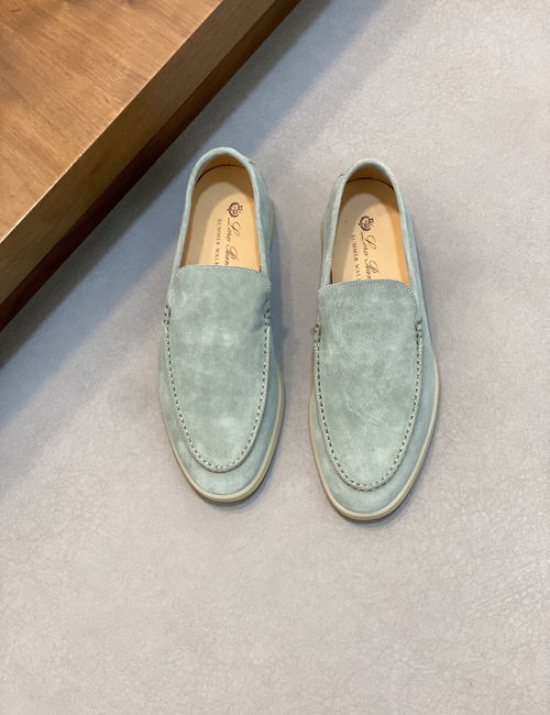 Loro Piana LP Suede Leather Slip-on Loafers