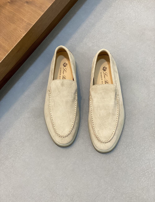 Loro Piana LP Suede Leather Slip-on Loafers
