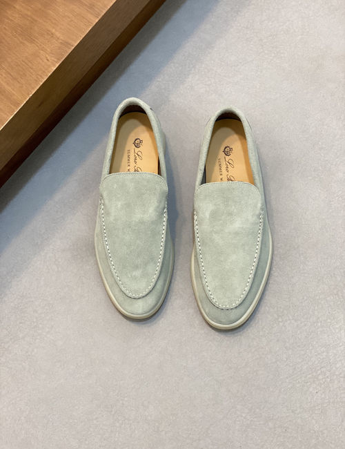 Loro Piana LP Suede Leather Slip-on Loafers