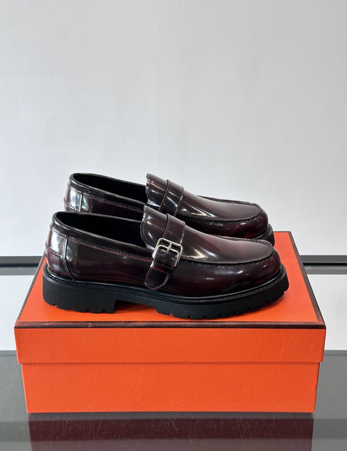 Hermes Premium Cowhide Business Leather Shoes