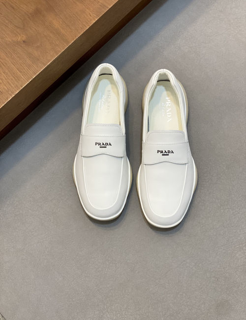 Prada Slip-On Leather Casual Sneakers