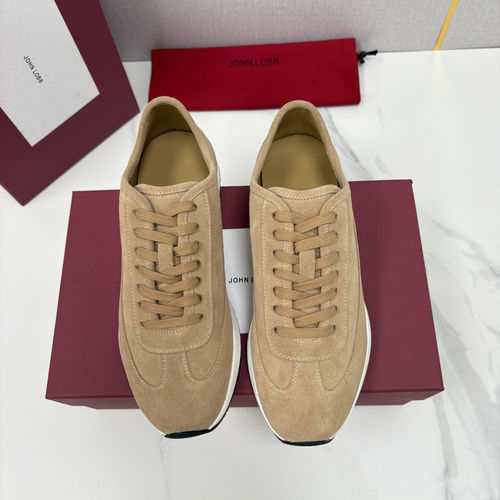 John Lobb Suede Slip On Casual Sneakers