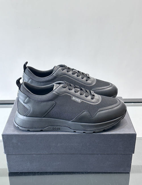 Hugo Boss Mesh Leather Paneled Sneakers