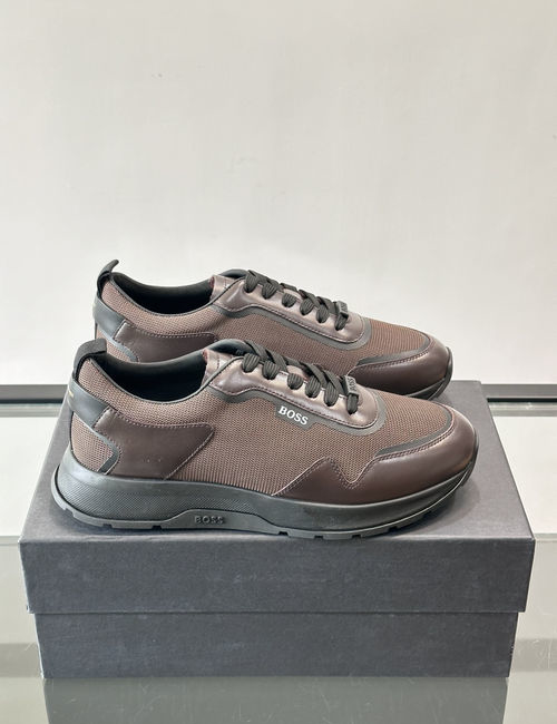 Hugo Boss Mesh Leather Paneled Sneakers