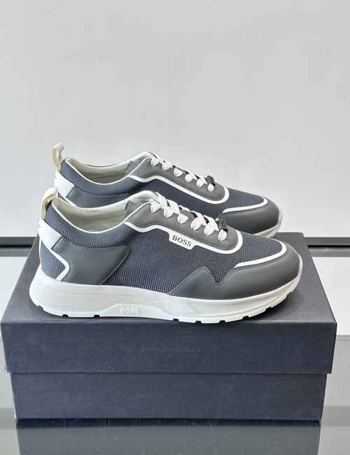 Hugo Boss Mesh Leather Paneled Sneakers