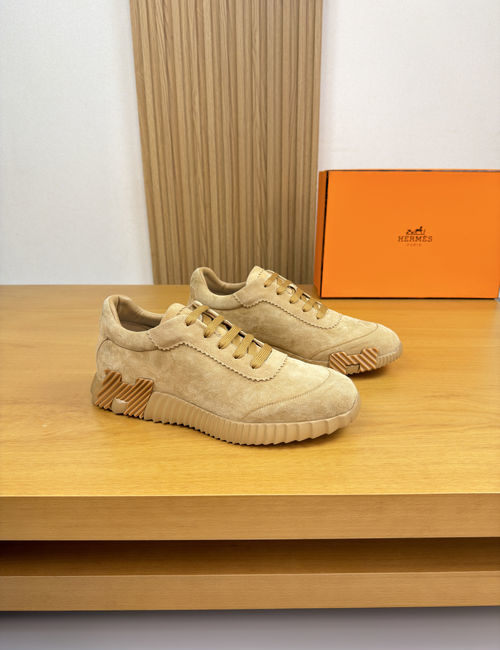 Hermes Premium Suede Casual Sneakers