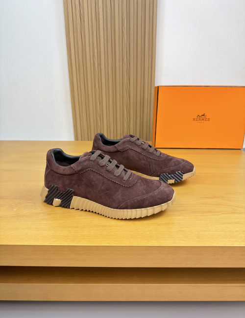 Hermes Premium Suede Casual Sneakers