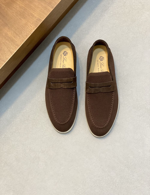 Loro Piana LP Knit Wool Blend Suede Casual Sneakers