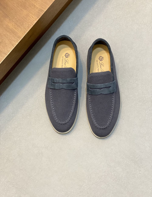 Loro Piana LP Knit Wool Blend Suede Casual Sneakers