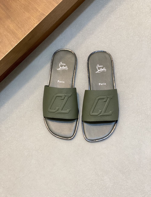Christian Louboutin Genuine Leather Slip-On Sandals