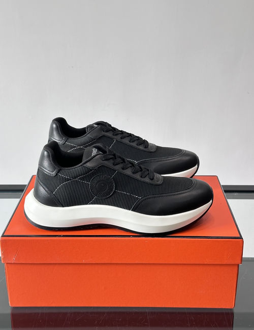 Hermes Birkin Suede Mesh Comfortable Casual Sneakers
