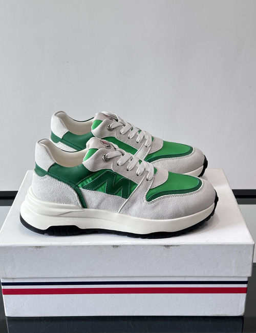 Moncler Color Block Mesh Leather Sneakers