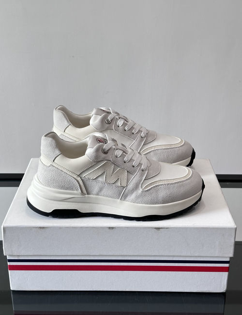 Moncler Color Block Mesh Leather Sneakers