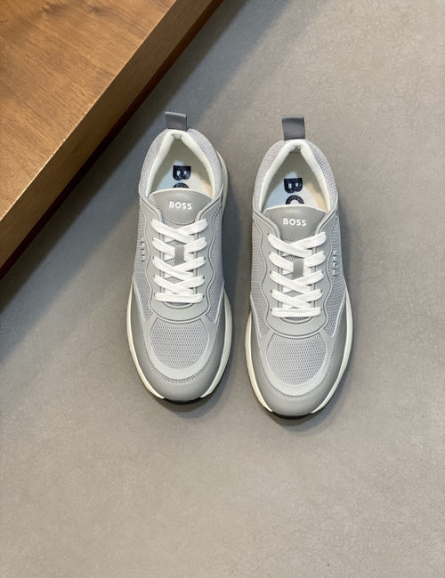 Hugo Boss Soft Leather Casual Flying Woven Sneakers