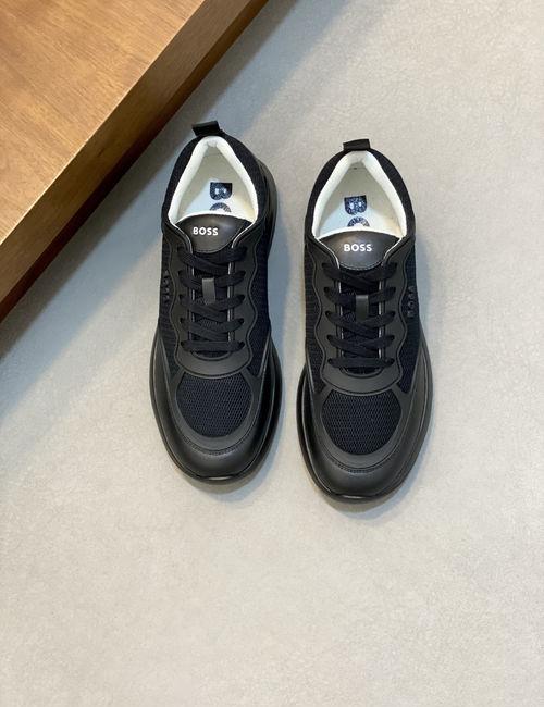 Hugo Boss Soft Leather Casual Flying Woven Sneakers