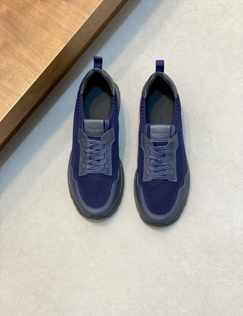 Armani Knit Slip-On Sneakers With TPU Accents