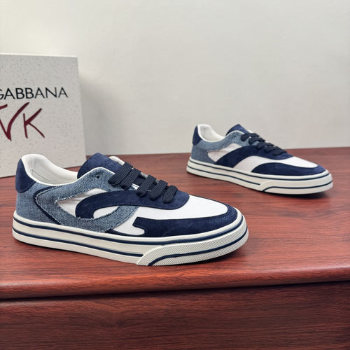 Dolce & Gabbana DG Mesh Suede Stitched Retro Sneakers