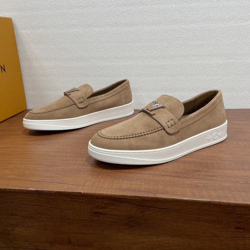 Louis Vuitton LV Resort Suede Loafers With Rubber Outsole