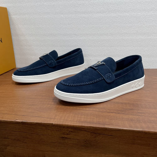 Louis Vuitton LV Resort Suede Loafers With Rubber Outsole