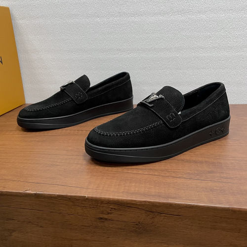 Louis Vuitton LV Resort Suede Loafers With Rubber Outsole
