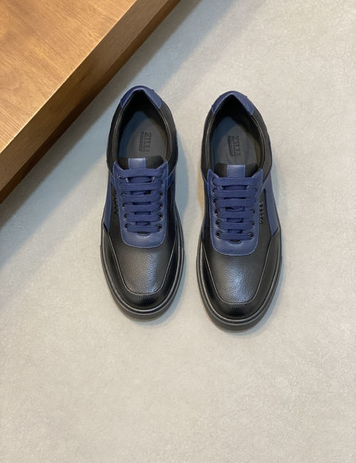 Zilli Stitched Casual Leather Sneakers
