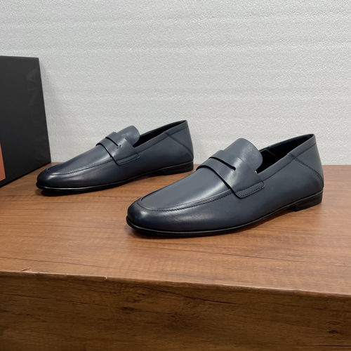 Zegna Convertible Calfskin Loafers Handcrafted Comfort