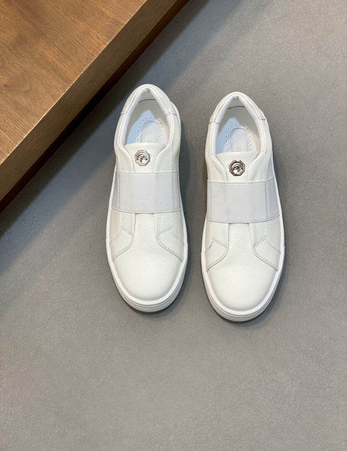 Stefano Ricci Stitched Leather Sneakers Durable Rubber Sole