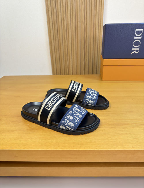Christian Dior CD Premium Casual Slides Cowhide Upper