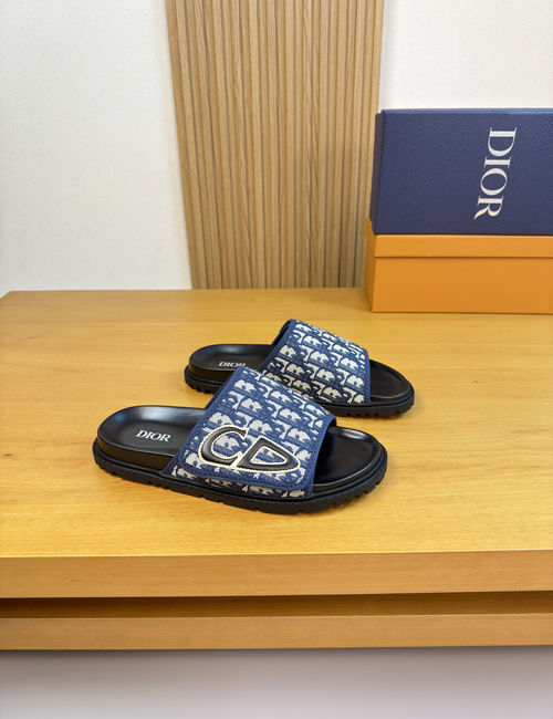 Christian Dior CD Premium Casual Slides Fabric Upper