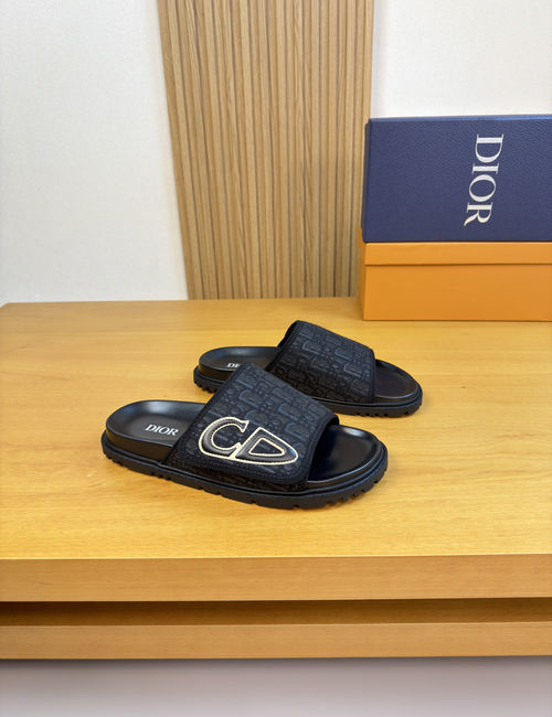 Christian Dior CD Premium Casual Slides Fabric Upper