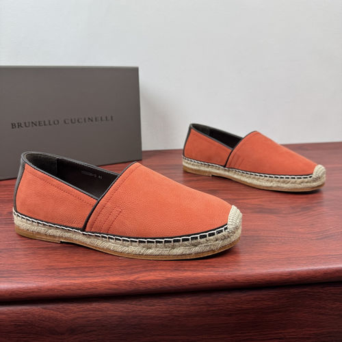 Brunello Cucinelli BC Leather Espadrille Casual Shoes